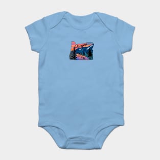 Oregon Fly Fishing State River Sunset by TeeCreations Baby Bodysuit